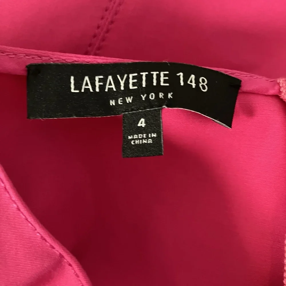 Lafayette 148 New‎ York Dress Womens Size 4 Pink Fit Flare Office Stretch